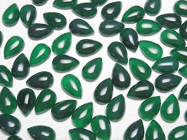 【動画】グリーンオニキスAAA ペアシェイプ カボション12×8mm 4個 サムネイル4