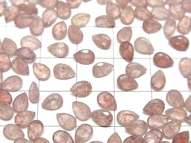 【動画】宝石質ピンクエピドートAA++ ルース ペアシェイプファセットカット6×4mm 10粒 サムネイル3