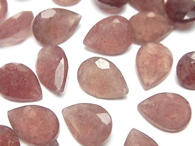 【動画】宝石質ピンクエピドートAA++ ルース ペアシェイプファセットカット14×10mm 2粒の画像