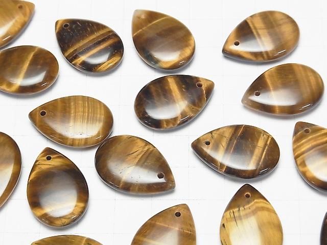 【動画】イエロータイガーアイAA++ ペアシェイプ25×17mm 2個 サムネイル3