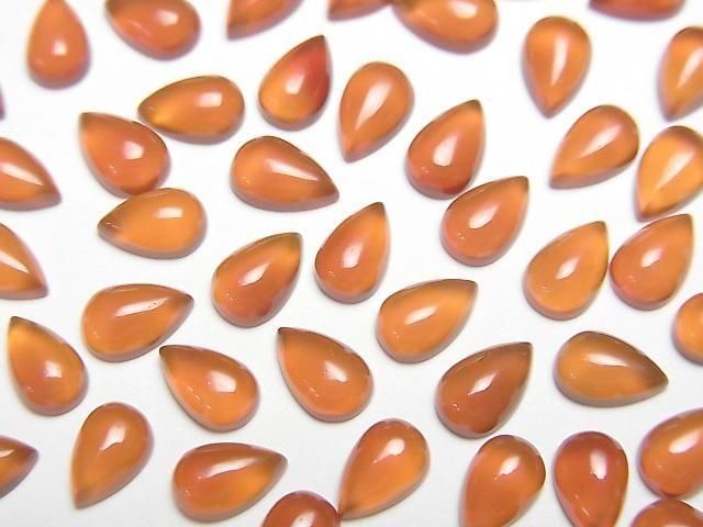 【動画】カーネリアンAAA ペアシェイプ カボション6×4mm 5個の画像