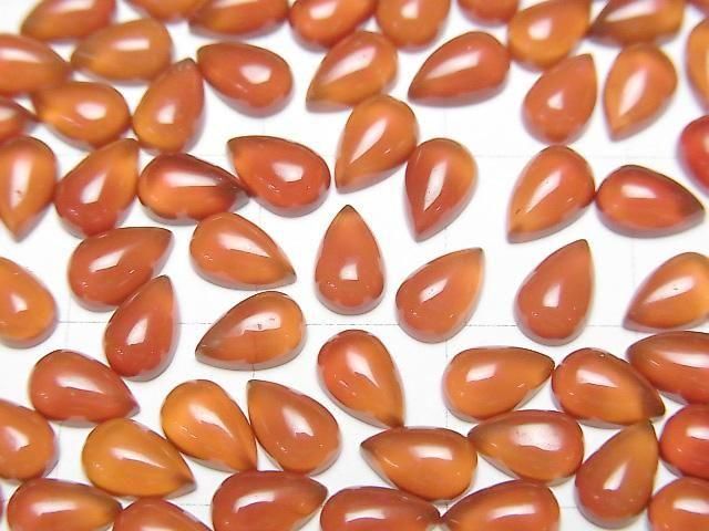 【動画】カーネリアンAAA ペアシェイプ カボション6×4mm 5個 サムネイル2