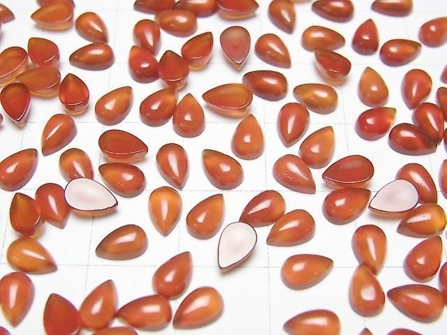 【動画】カーネリアンAAA ペアシェイプ カボション6×4mm 5個 サムネイル4