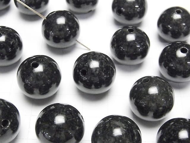 【動画】【粒売り】ビルマ産ブラックジェダイト(黒翡翠)AAA- ラウンド17.5mm 1個 サムネイル3