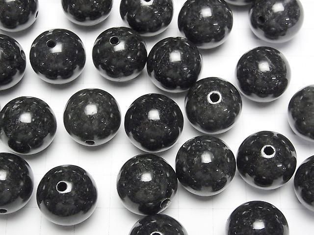 【動画】【粒売り】ビルマ産ブラックジェダイト(黒翡翠)AAA- ラウンド17.5mm 1個 サムネイル4
