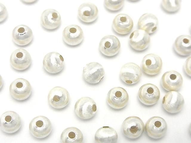 Silver925 ラウンド ヘアライン 【4mm】【5mm】【6mm】【8mm】 生地 2個の画像