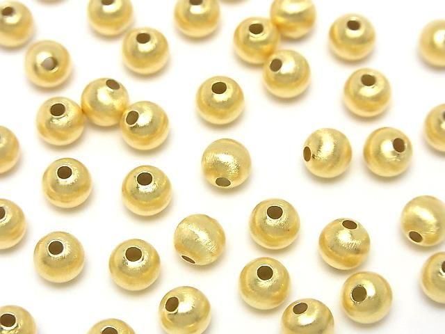 Silver925 ラウンド ヘアライン 【4mm】【5mm】【6mm】【8mm】 18KGP 2個の画像