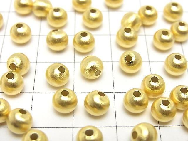 Silver925 ラウンド ヘアライン 【4mm】【5mm】【6mm】【8mm】 18KGP 2個 サムネイル2