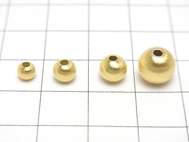 Silver925 ラウンド ヘアライン 【4mm】【5mm】【6mm】【8mm】 18KGP 2個 サムネイル3