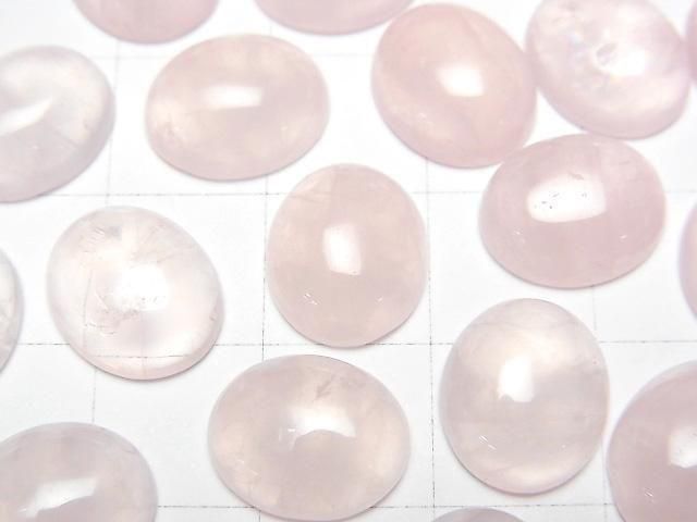 【動画】ローズクォーツAA++ オーバル カボション12×10mm 4個 サムネイル2