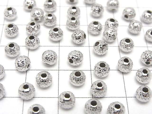 Silver925 ラウンド ピラミッドカット 【4mm】【5mm】【6mm】【8mm】 ロジウム 2個 サムネイル2