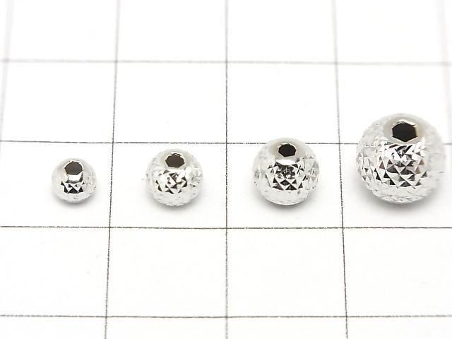 Silver925 ラウンド ピラミッドカット 【4mm】【5mm】【6mm】【8mm】 ロジウム 2個 サムネイル3