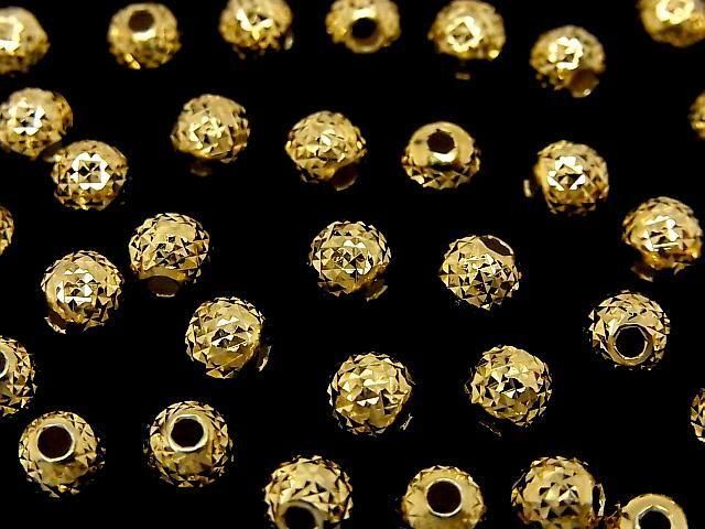 Silver925 ラウンド ピラミッドカット 【4mm】【5mm】【6mm】【8mm】 18KGP 2個の画像