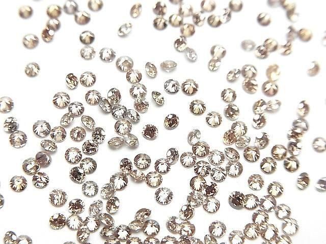 【動画】ブラウンダイヤモンド ルース ラウンドブリリアントカット2×2mm 10粒の画像