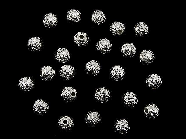 Silver925 ランダムラウンドカットビーズ 【4mm】【5mm】【6mm】【8mm】 生地 5個 サムネイル4