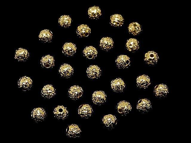 Silver925 ランダムラウンドカットビーズ 【4mm】【5mm】【6mm】【8mm】 18KGP 5個 サムネイル4