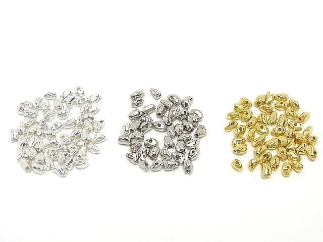 Silver925 タンブル(ナゲット)3×2×2mm 【生地】【ロジウム】【18KGP】 10個の画像