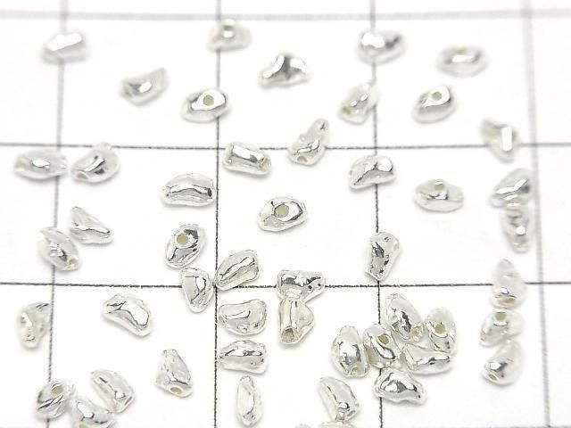 Silver925 タンブル(ナゲット)3×2×2mm 【生地】【ロジウム】【18KGP】 10個 サムネイル2