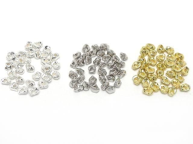 Silver925 タンブル(ナゲット)4×3.5×2.5mm 【生地】【ロジウム】【18KGP】 5個の画像