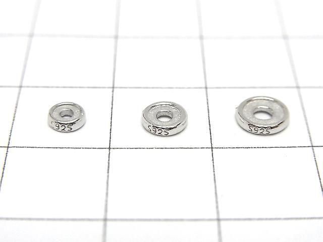 Silver925 ロンデル 4mm・5mm・6mm ロジウム 5個 サムネイル2