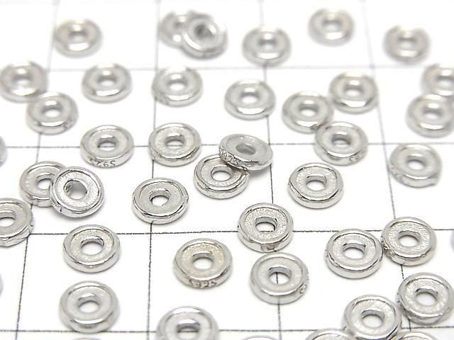 Silver925 ロンデル 4mm・5mm・6mm ロジウム 5個 サムネイル3