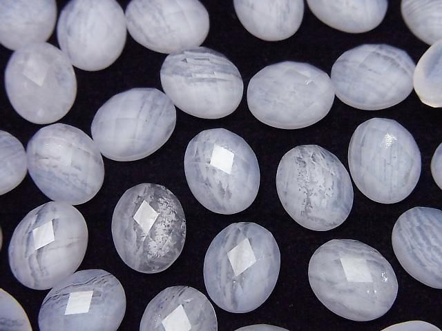 【動画】ブルーレース×クリスタルAAA オーバル カボションカット10×8mm 2個の画像