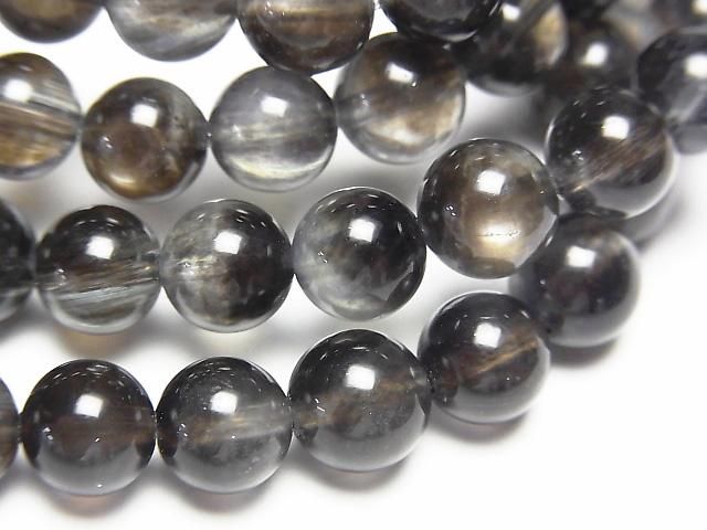 【動画】ブラックスターアクアマリンAAA ラウンド7~7.5mm 1連(ブレス)の画像