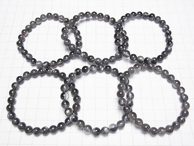 【動画】ブラックスターアクアマリンAAA ラウンド7~7.5mm 1連(ブレス) サムネイル4