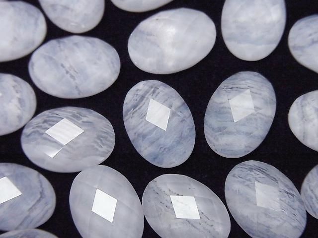 【動画】ブルーレース×クリスタルAAA オーバル カボションカット14×10mm 1個の画像
