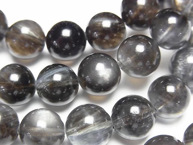 【動画】ブラックスターアクアマリンAAA ラウンド9~9.5mm 1連(ブレス)の画像