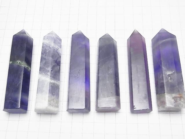 【動画】パープルフローライト ポイント(六角柱) 1個 サムネイル4