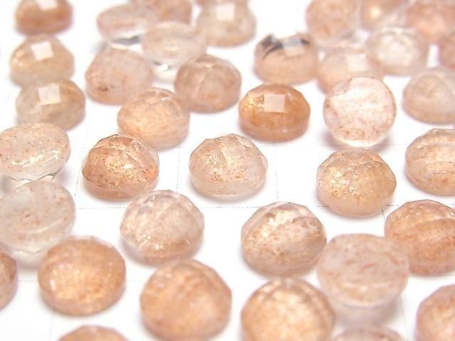 【動画】サンストーン×クリスタルAAA ラウンド カボションカット8×8mm 2個 サムネイル3