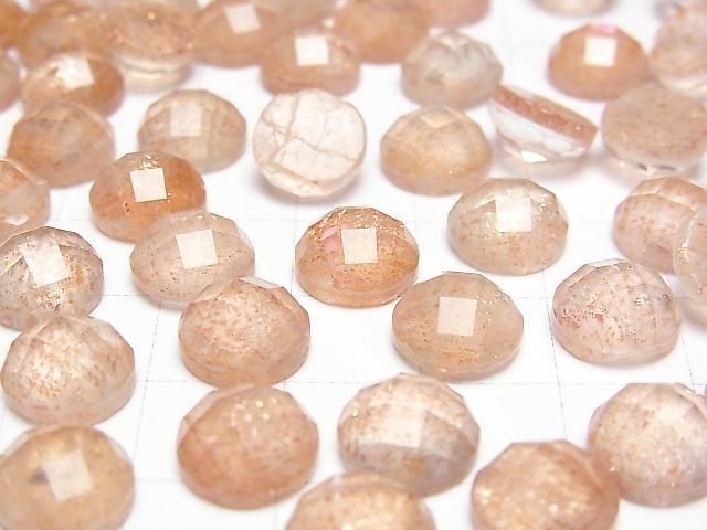 【動画】サンストーン×クリスタルAAA ラウンド カボションカット10×10mm 2個 サムネイル3