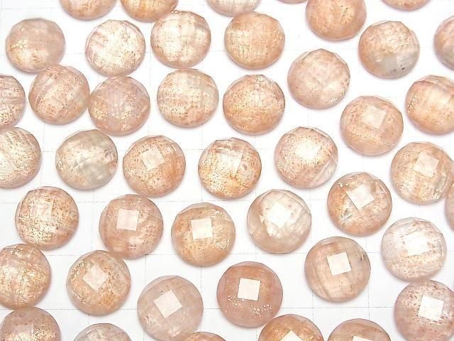 【動画】サンストーン×クリスタルAAA ラウンド カボションカット12×12mm 2個 サムネイル4