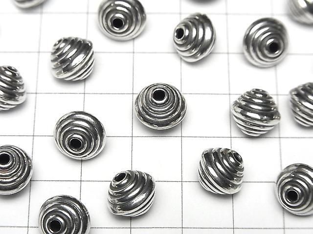 バリシルバー ロンデル(ソロバン)11×11×9mm いぶし 1個 サムネイル3
