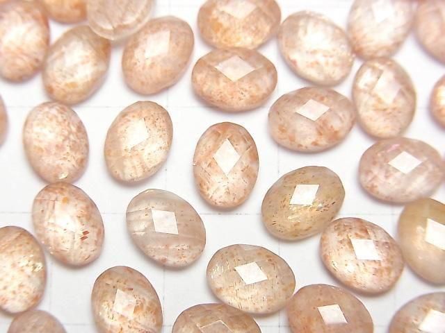 【動画】サンストーン×クリスタルAAA オーバル カボションカット8×6mm 2個 サムネイル2