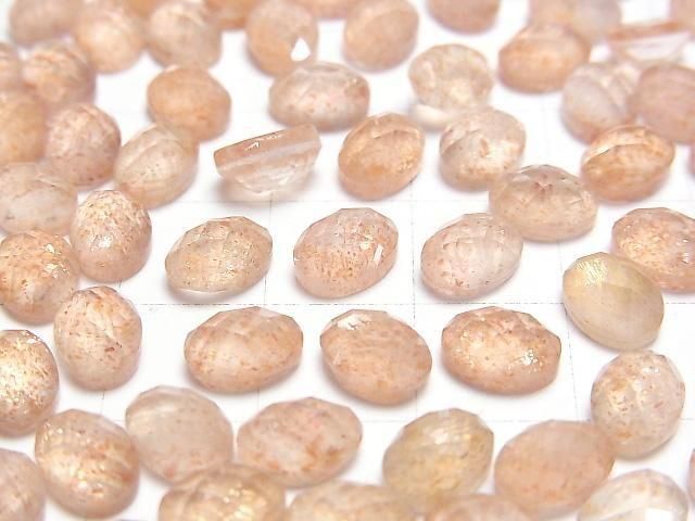 【動画】サンストーン×クリスタルAAA オーバル カボションカット8×6mm 2個 サムネイル3