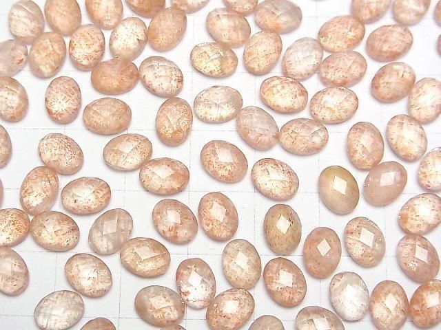 【動画】サンストーン×クリスタルAAA オーバル カボションカット8×6mm 2個 サムネイル4