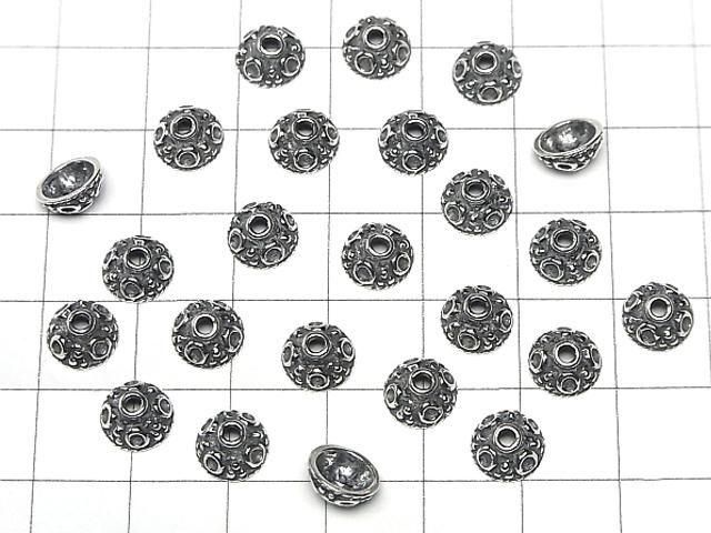 バリシルバー ビーズキャップ8×8×4mm いぶし 2個 サムネイル4