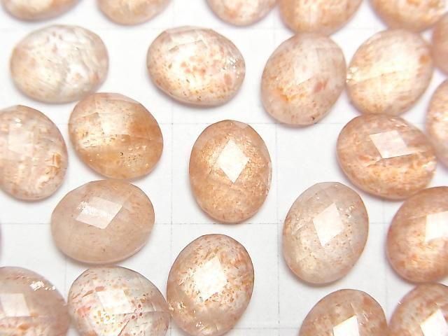 【動画】サンストーン×クリスタルAAA オーバル カボションカット10×8mm 2個 サムネイル2