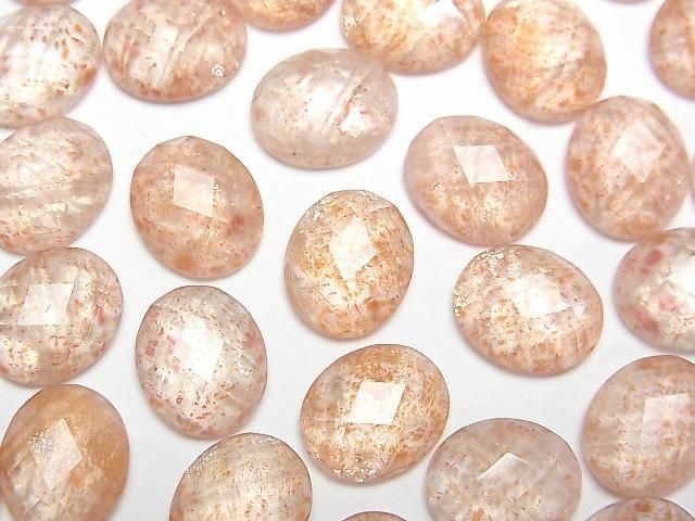 【動画】サンストーン×クリスタルAAA オーバル カボションカット12×10mm 2個の画像