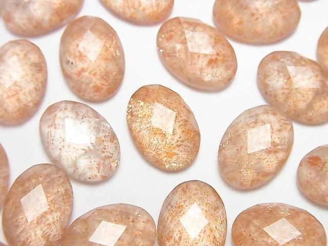 【動画】サンストーン×クリスタルAAA オーバル カボションカット14×10mm 2個の画像