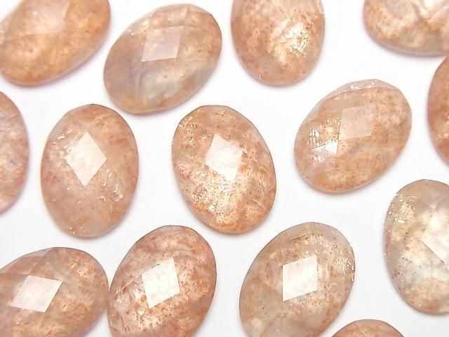 【動画】サンストーン×クリスタルAAA オーバル カボションカット18×13mm 2個の画像