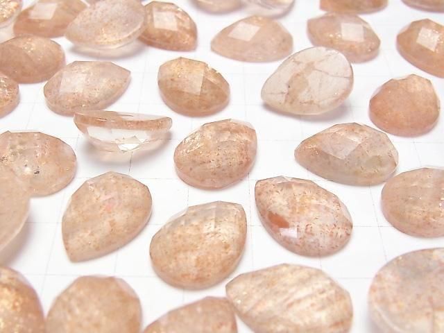 【動画】サンストーン×クリスタルAAA ペアシェイプ カボションカット18×13mm 2個 サムネイル3