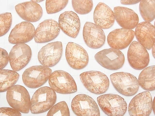 【動画】サンストーン×クリスタルAAA ペアシェイプ カボションカット18×13mm 2個 サムネイル4