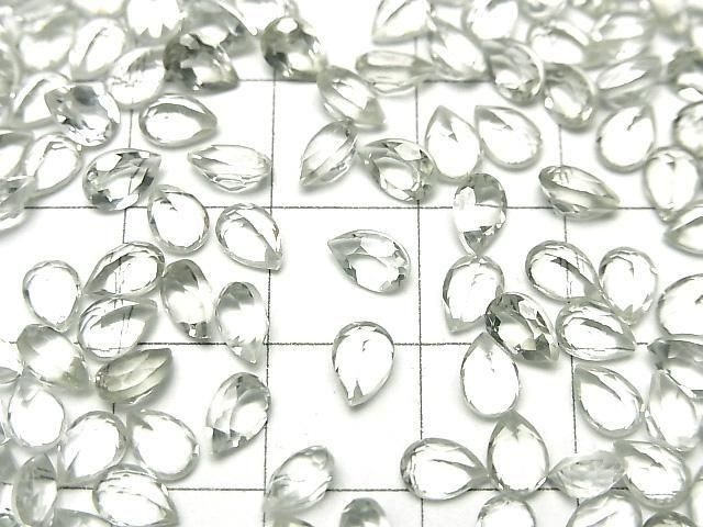 【動画】宝石質グリーンアメジストAAA ルース ペアシェイプファセットカット6×4mm 10粒 サムネイル2