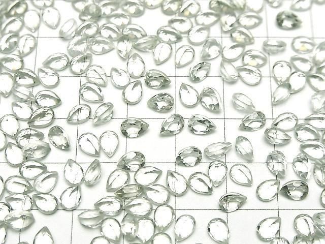 【動画】宝石質グリーンアメジストAAA ルース ペアシェイプファセットカット6×4mm 10粒 サムネイル4