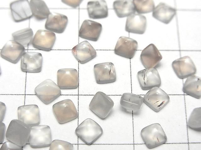 【動画】宝石質ブラウン~グレームーンストーンAAA- シュガーローフカット 4×4mm 10個 サムネイル2