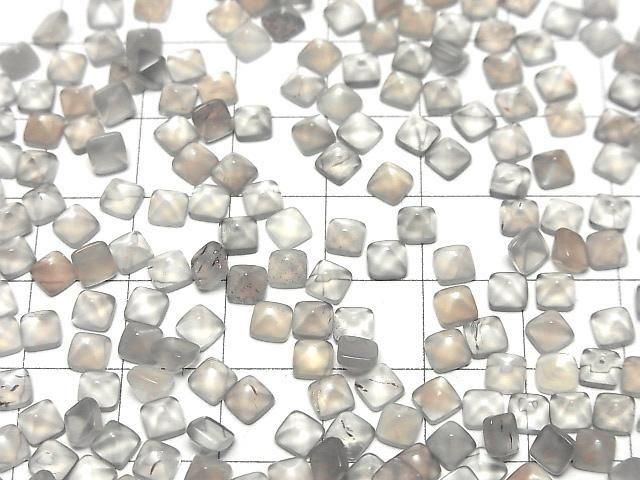 【動画】宝石質ブラウン~グレームーンストーンAAA- シュガーローフカット 4×4mm 10個 サムネイル4