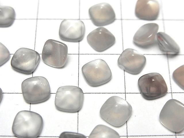 【動画】宝石質ブラウン~グレームーンストーンAAA- シュガーローフカット 6×6mm 5個 サムネイル2